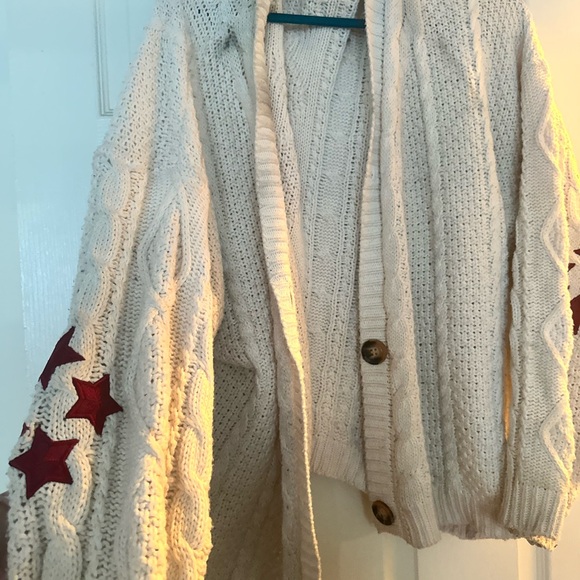Selling the red was Taylor swift cardigan. Gently used